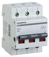 Выключатель нагрузки (мини-рубильник) 3п ВН-32 25А GENERICA IEK MNV15-3-025