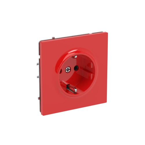 Розетка силовая KANT 2P+E без шторки красн. сатин DKC 7001033 фото 2