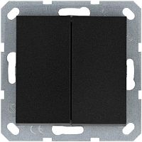 Кнопка 2-кл. 10А IP20 с переключающим контактом механизм антрацит Jasmart G3020B