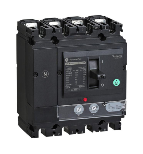Выключатель автоматический SYSTEMEPACT CCB160 100кА 4P4D TMD125 рычаг SE SPC160S125L4DF