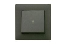 Выключатель проходной 1-клав. Karea RIZZ STAR дым. металлик Makel 88050005