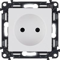 Механизм розетки 1-м СП Valena Life 16А IP20 250В 2К с лиц. панелью защ. шторки безвинт. зажимы бел. Leg 753416