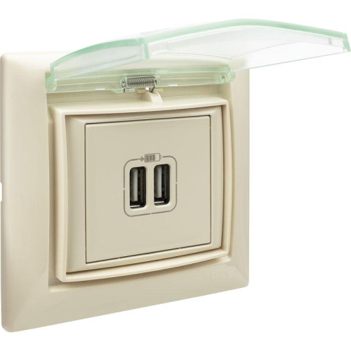 Розетка USB 2-м СП Valena сл. кость Leg 774170 фото 8