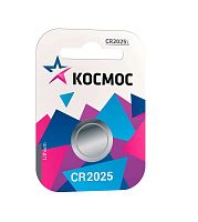 Элемент питания литиевый CR 2025 1хBL (блист.1шт) Космос KOC20251BL