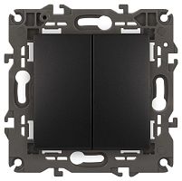 Переключатель 2-кл. СП Elegance 14-1106-05 10А IP20 250В 10AX механизм антрацит Эра Б0034247
