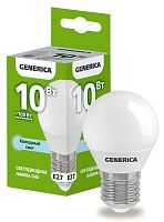 Лампа светодиодная G45 10Вт шар 6500К E27 230В GENERICA LL-G45-10-230-65-E27-G