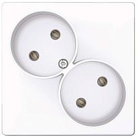 Розетка 2-м СП Simon24 16А IP20 2х2P без защ. шторок механизм бел. Simon 2450457-030