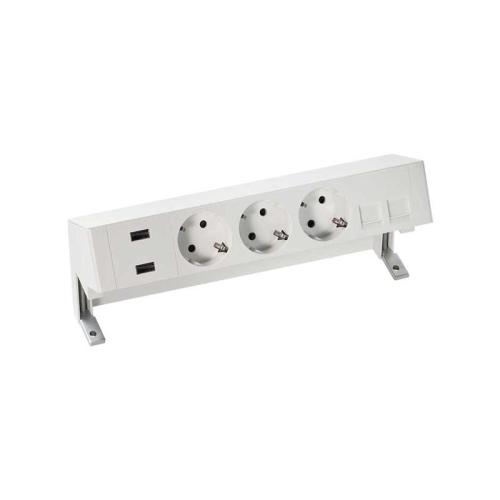 Блок розеточный настольный Simon 400 3х2P+E 2хUSB зарядное устройство адаптер для 2хRJ45 моноблок бел. Simon 42523020-130 Блок розеточный настольный Simon 400 3х2P+E 2хUSB зарядное устройство адаптер для 2хRJ45 моноблок бел. Simon 42523020-130