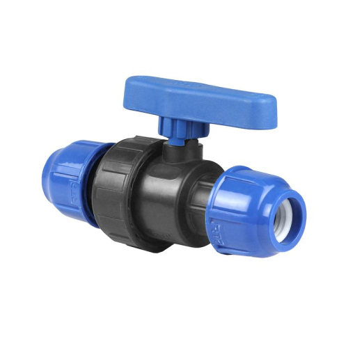 Кран шаровой компрессионный PN10 d25 для ПЭ труб RTP 14390 Кран шаровой компрессионный PN10 d25 для ПЭ труб RTP 14390