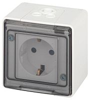 Розетка Эксперт 11-2502-01 2P+E IP55 шторки 16А-250В ОУ бел. Эра Б0063280