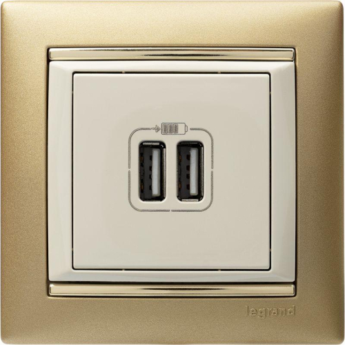 Розетка USB 2-м СП Valena сл. кость Leg 774170 фото 13