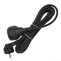 Удлинитель-шнур 1х5м с заземл. 16А IP20 ПВС 3х1 черн. DOMTOK 2359