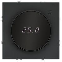 Терморегулятор электронный S70 с индикацией и датчиком для теплого пола механизм графит Voltum VLS070107