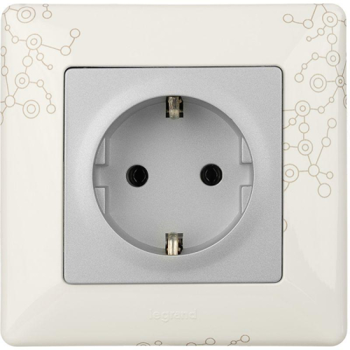 Механизм розетки 1-м СП Valena Life 16А IP2X 250В 2К+З с лиц. панелью безвинт. зажимы алюм. Leg 753621 фото 10