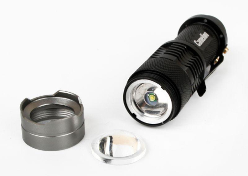 Фонарь LED5135 (LED XPE ZOOM 3 реж 1хLR6 алюм. блистер черн.) Camelion 12915 фото 11