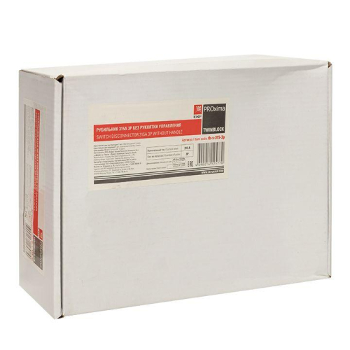 Рубильник 3п 315А без рукоятки управления TwinBlock PROxima EKF tb-s-315-3p фото 6