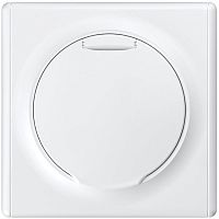 Розетка 1-м СП Florence 16А IP20 с заземл. с крышкой винт. клеммы механизм бел. 1E10501300 OneKeyElectro 2172768