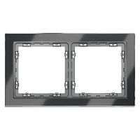 Рамка 2-м S70 стеклян. графит Voltum VLS110207