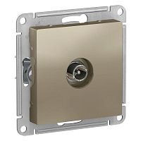 Розетка телевизионная проходная TV AtlasDesign 4дБ механизм шампань SchE ATN000592
