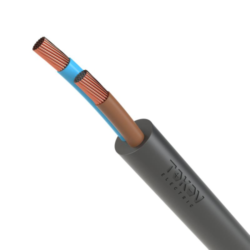 Провод TOKOV ELECTRIC ПВС 2х1.5 380В Ч (м) 1945481