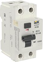 Выключатель дифференциального тока 2п 40А 30мА тип A ВДТ R10N ARMAT IEK AR-R10N-2-040A030