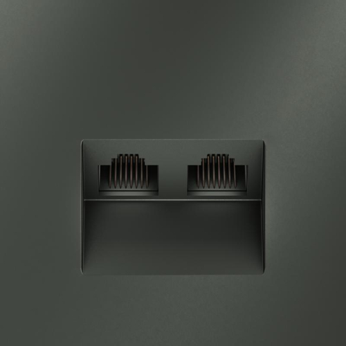 Розетка компьютерная 2-м СП S70 RJ45 + RJ45 кат.6 механизм титан Voltum VLS060206 фото 3