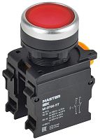 Кнопка d22мм 1НО+1НЗ MASTER с фиксацией красн. IEK MI-BT60-11T-3-21-K04