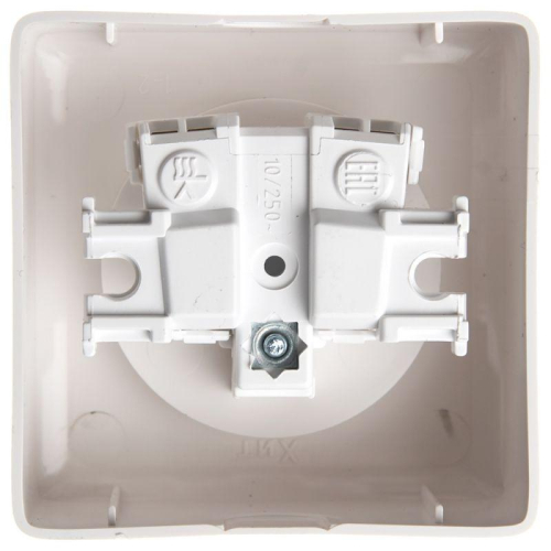 Розетка 1-м ОП Хит 10А 250В защ. шторки без заземл. бел. SchE RA10-137-B фото 2 Розетка 1-м ОП Хит 10А 250В защ. шторки без заземл. бел. SchE RA10-137-B фото 2