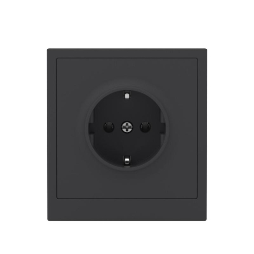 Розетка силовая KANT 2P+E без шторки черн. уголь DKC 7012033 фото 6