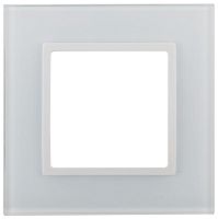 Рамка 1-м 14-5101-01 стекло Elegance бел.+бел. Эра Б0059166