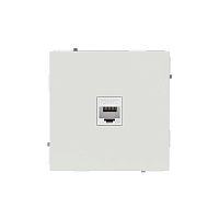 Розетка компьютерная 1-м KANT RJ45 кат.6A без шторки бел. песок DKC 7010673